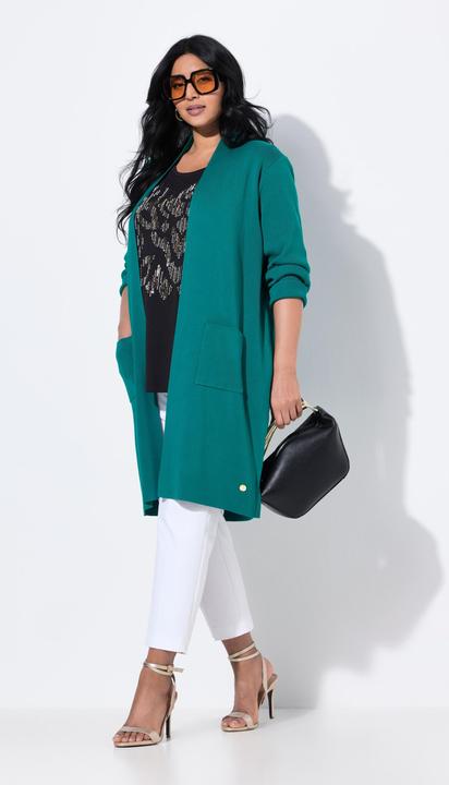 Produktbild Ulla Popken Strickjacke, lange, offene Form, weicher Feinstrick (50, 52)