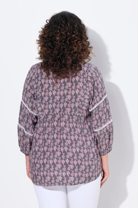 Produktbild Ulla Popken Bluse, Kaktus, A-Linie, 3/4-Arm, Spitze (54)