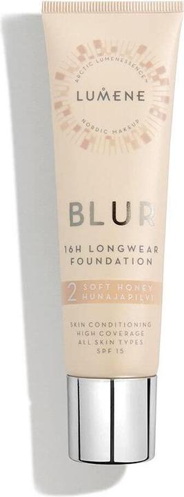 Actual product image Lumene ur smoothing foundation for all skin types SPF15 2 Soft Honey 30ml (Soft honey)