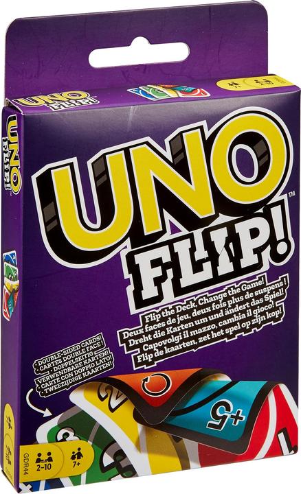 Actual product image Mattel Games Uno Flip (Multilingual, 2 - 10 Players)