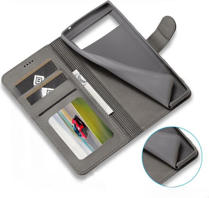 Produktbild LC.Imeeke Google Pixel 8 - Leder Etui Hülle schwarz (Google Pixel 8)