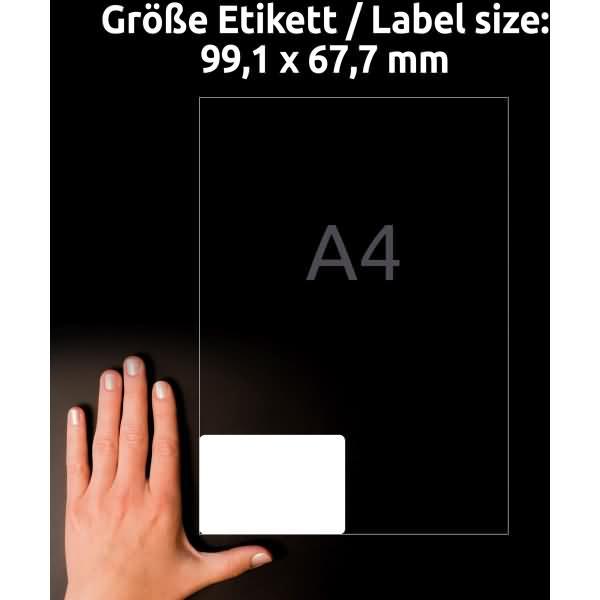 Thumbnail - Avery, Sticker, Antimikrobielle Etiketten, ablösbar, weiss