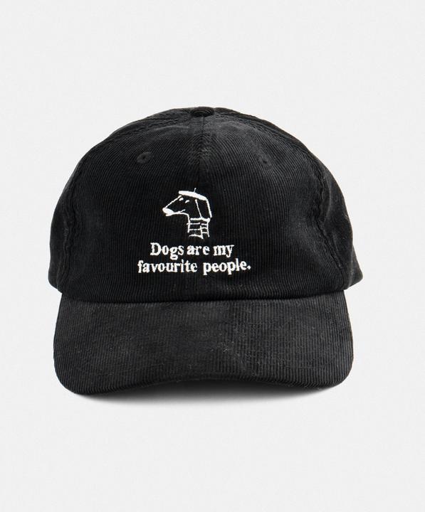 Image du produit Plakativ «Dogs are my favourite people» Corduroy Cap Black