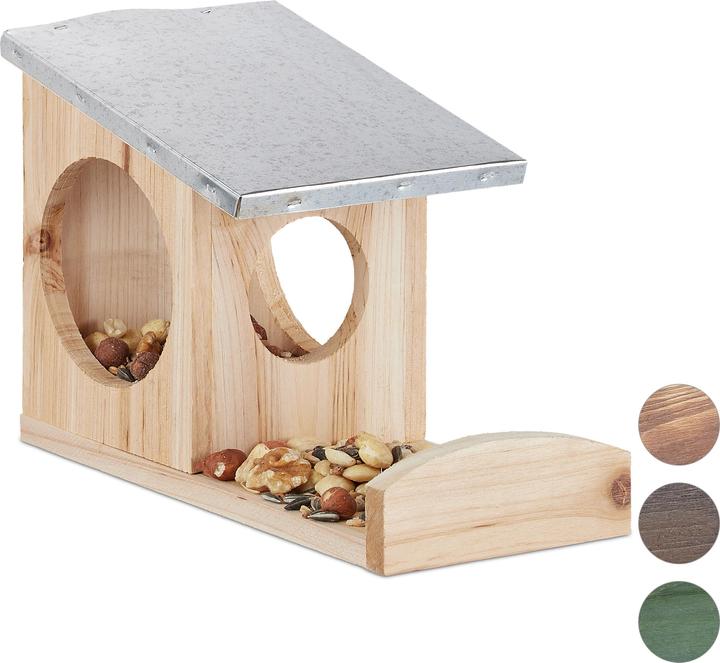 Actual product image Relaxdays Squirrel Feeder with Roof