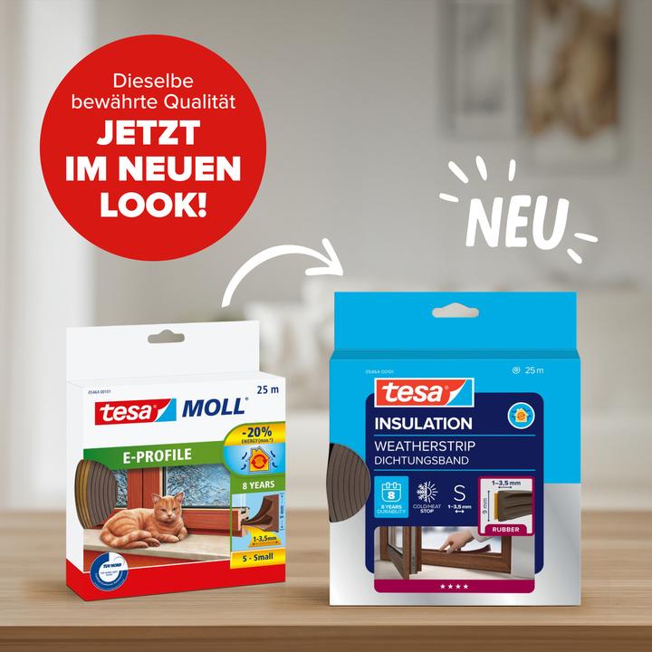 Actual product image tesa E-profile rubber seal (0.30 kg, Brown, Brown)