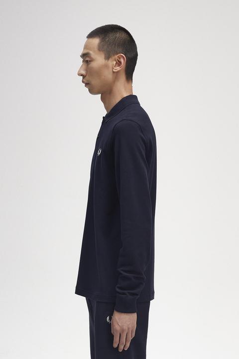 Actual product image Fred Perry Plain long-sleeved polo shirt (L)