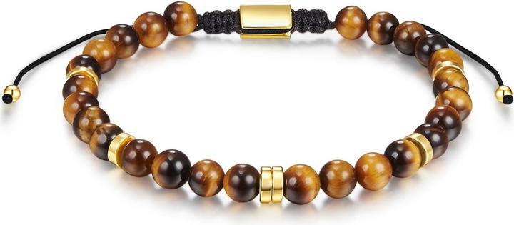 Immagine prodotto Männerglanz Bracciale da uomo in argento - 34718 (Argento 925/000, placcato oro giallo 14 carati)