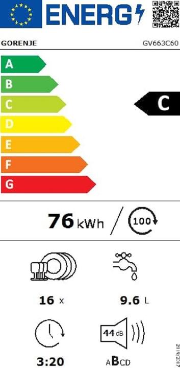 Energie-Label Gorenje GV663C60 C ed 739654