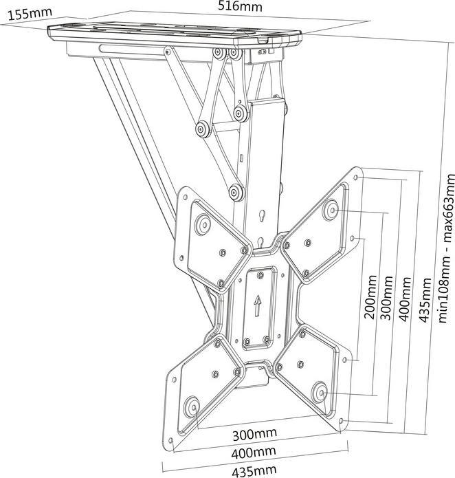 Produktbild Multibrackets TV-Lift 1028 (Wand, 55", 30 kg)