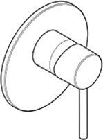 Actual product image Kludi BOZZ Mitigeur monocommandé encastré pour douche, 28 l/min, 387550576, 387550576