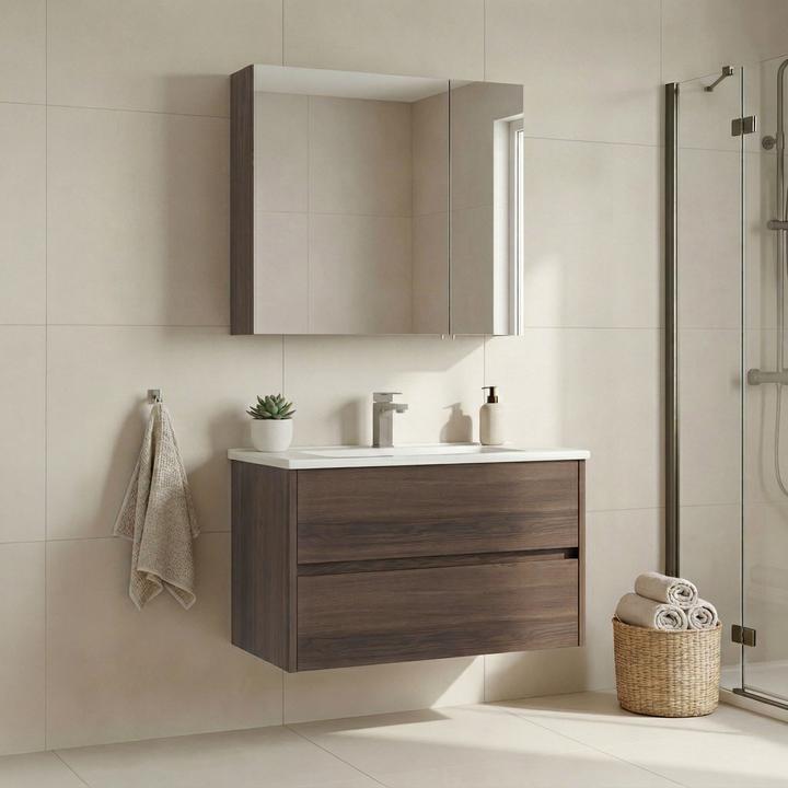 Produktbild Homitis Side 85 v2 Bathroom Cabinet With Sink & Mirror Set (2 Pieces)