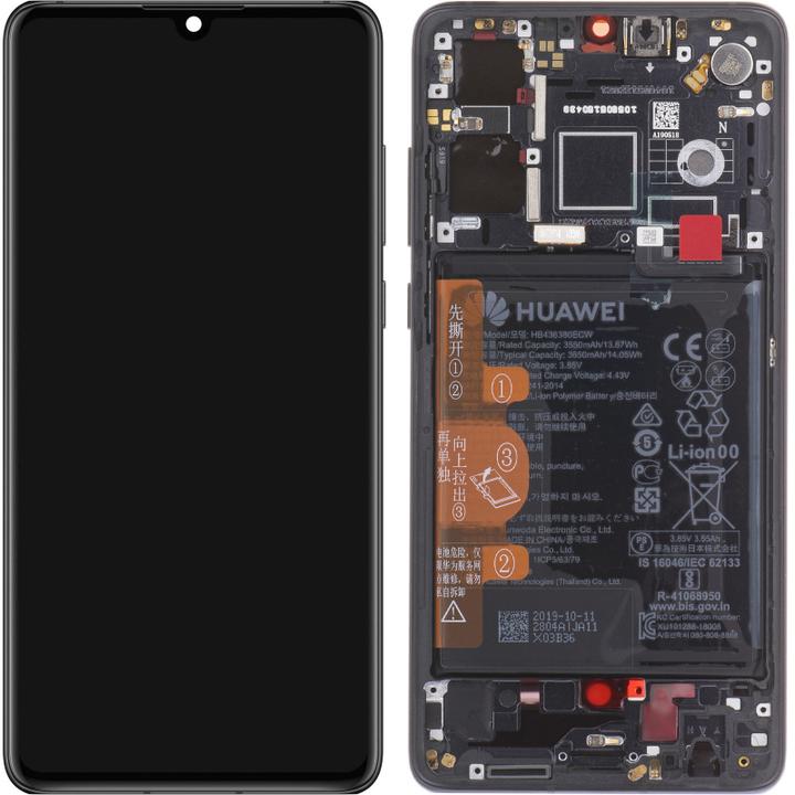 Actual product image Huawei Display Unit für P30, mit Akku, Schwarz (Display, Huawei P30)