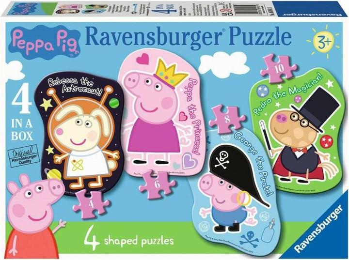 Actual product image Ravensburger Peppa Pig Four Shaped Puzzles (4 pieces)