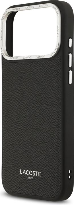 Produktbild Lacoste Hard Cover PU Leather Champs Elysees MagSafe Black, for iPhone 17 Pro Max, LCHMP17XPCESK (Apple iPhone 17 Pro Max)