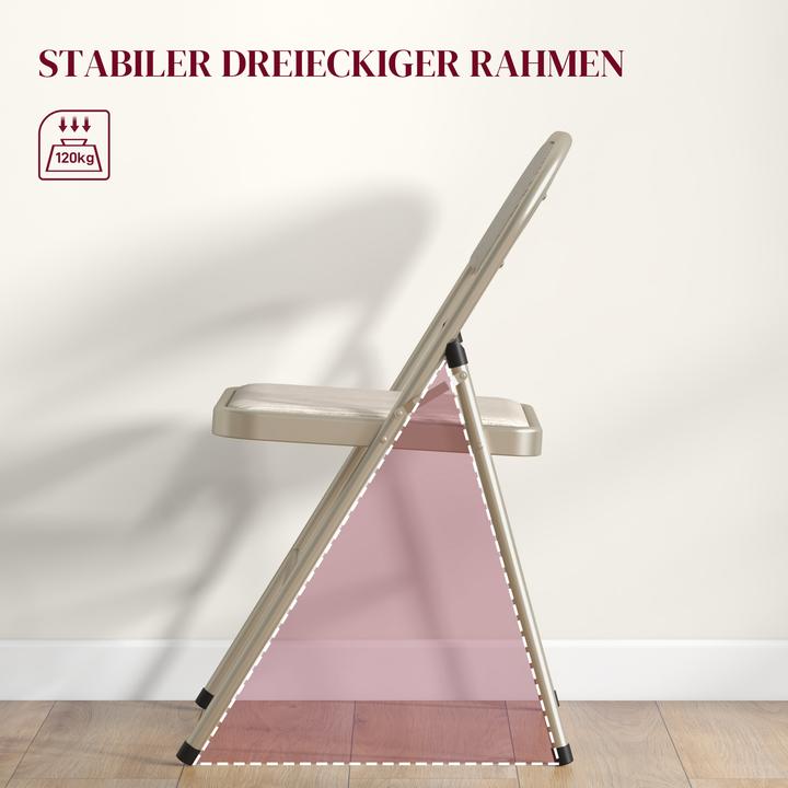 Produktbild Homcom Klappstuhl Polyester Beige