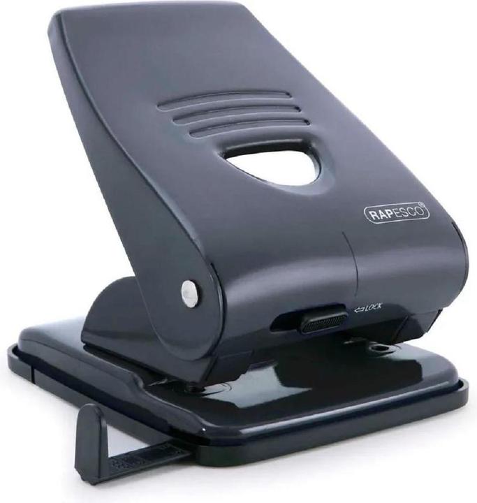 Rapesco PF800AB1 835 Perforatrice métallique 2 trous, capacité de perforation 40 feuilles, noire