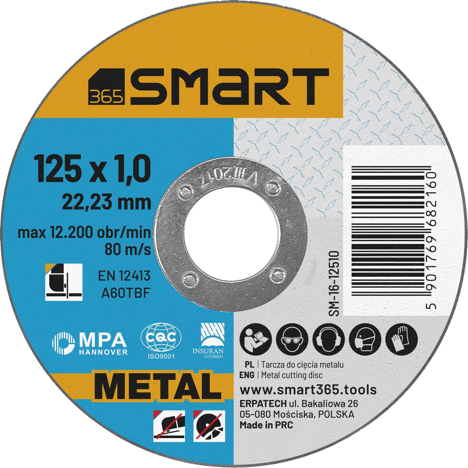 smart, Sägeblatt, Metalltrennscheibe 125 mm, 1,0 mm dick