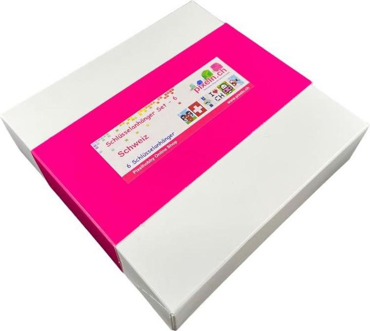 Actual product image Pixelhobby Schlüsselanhänger 6er Geschenk Set - Schweiz