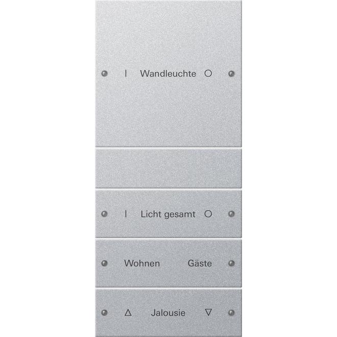 Gira, Zubehör Schalterprogramm, Wippenset 4f (1+3) beschr. System 55 F 220426