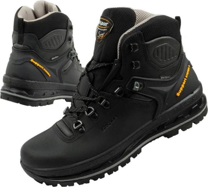 Actual product image GriSport Nero Dakar Herren-Trekkingschuhe, Leder, schwarz (44)