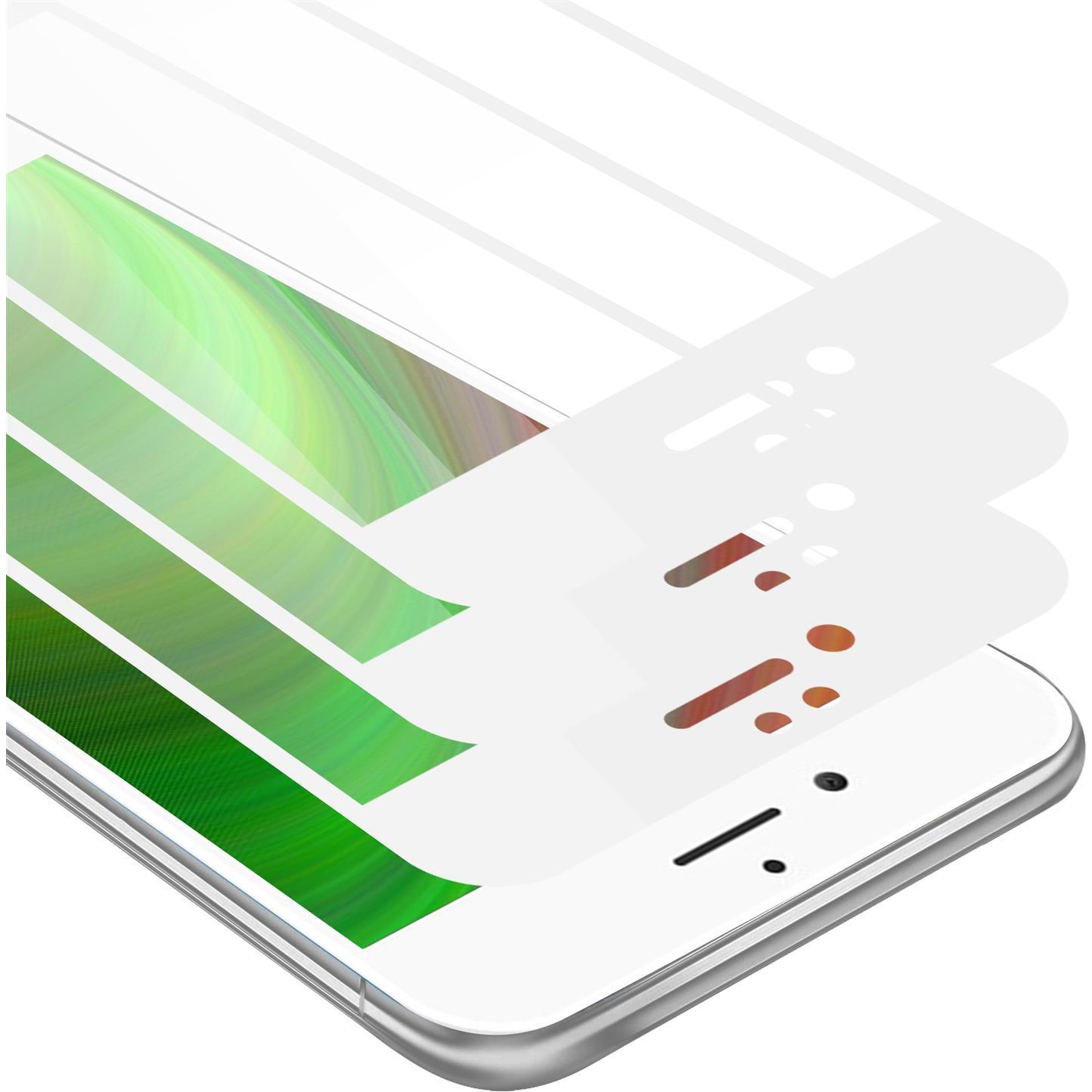 Cadorabo Vollbild Displayschutzglas (3 Stück, Apple iPhone 7 Plus), Smartphone Schutzfolie, Schwarz
