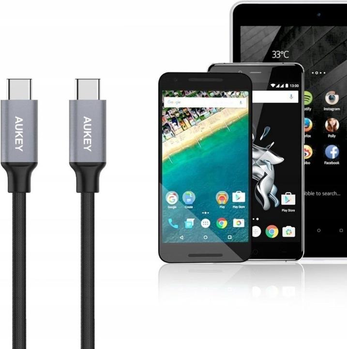 Image du produit Aukey USB C – USB C (1 m, USB 2.0)