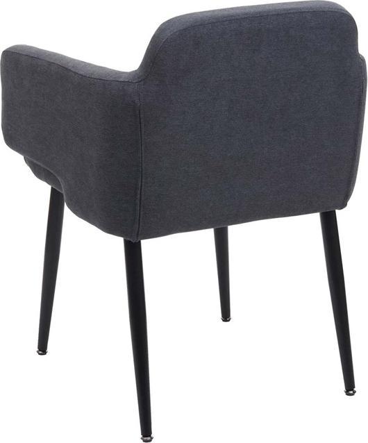 Produktbild Mendler 6er-Set Esszimmerstuhl HWC-L13, mit Armlehne, Stoff/Textil Metall - anthrazit