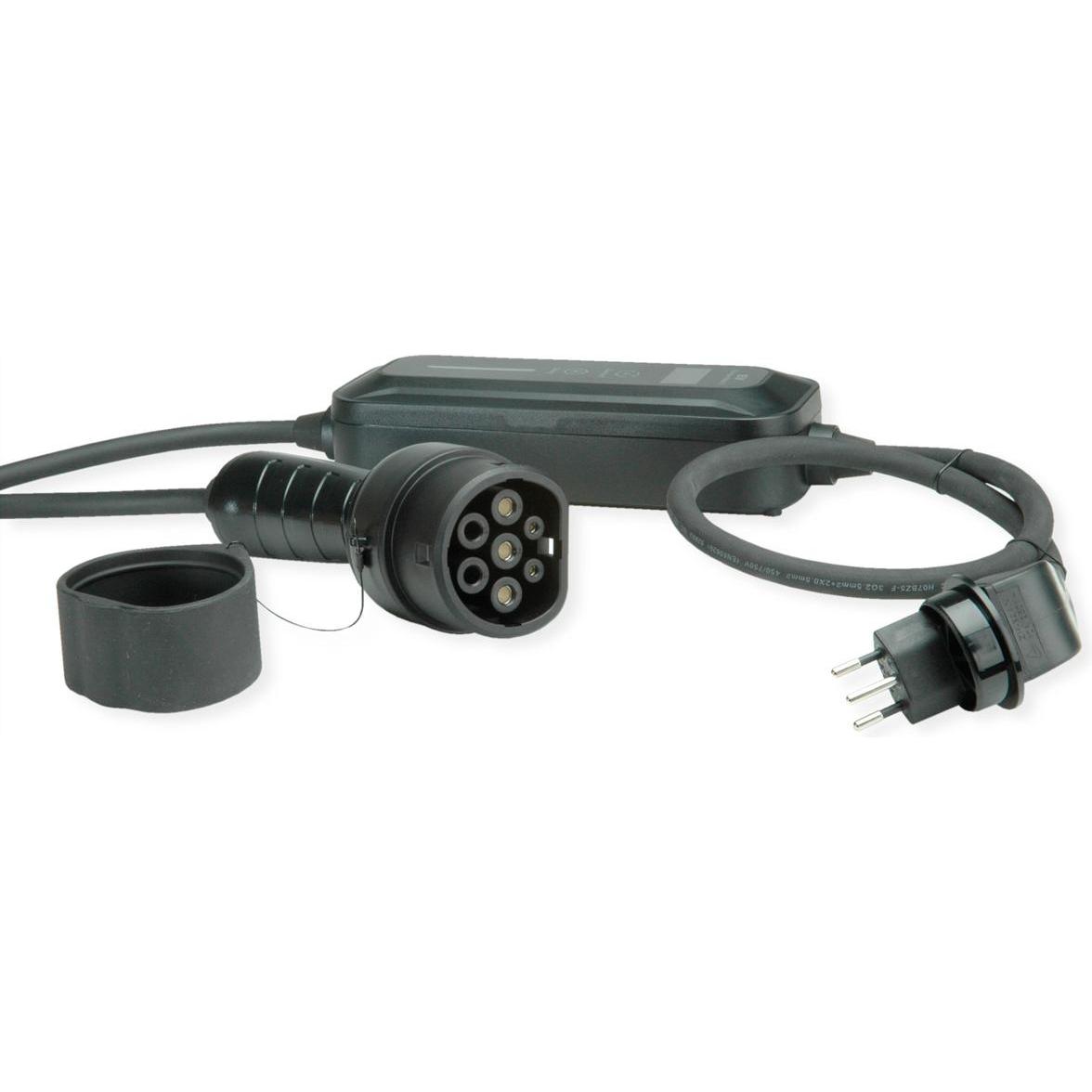 Roline, Cavo di ricarica per auto elettrica, Portable Charger (Tipo F, 2.30 kW, 10 A, 5 m)