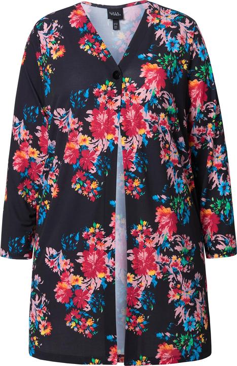 Produktbild Ulla Popken Jerseyjacke, A-Linie, V-Ausschnitt, Langarm (56)