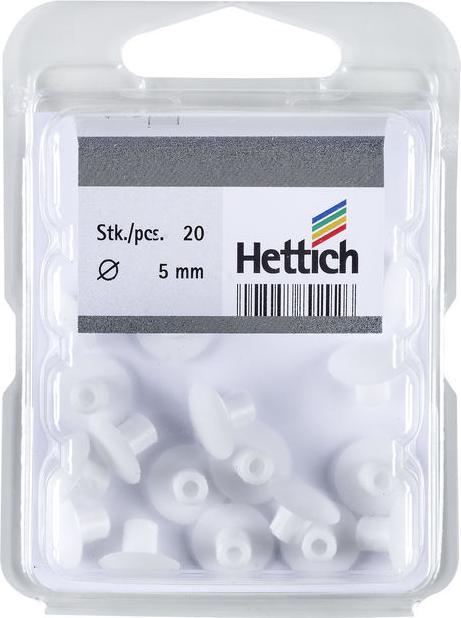 Produktbild Hettich Abdeckkappen 5 mm wei, 20 Stck