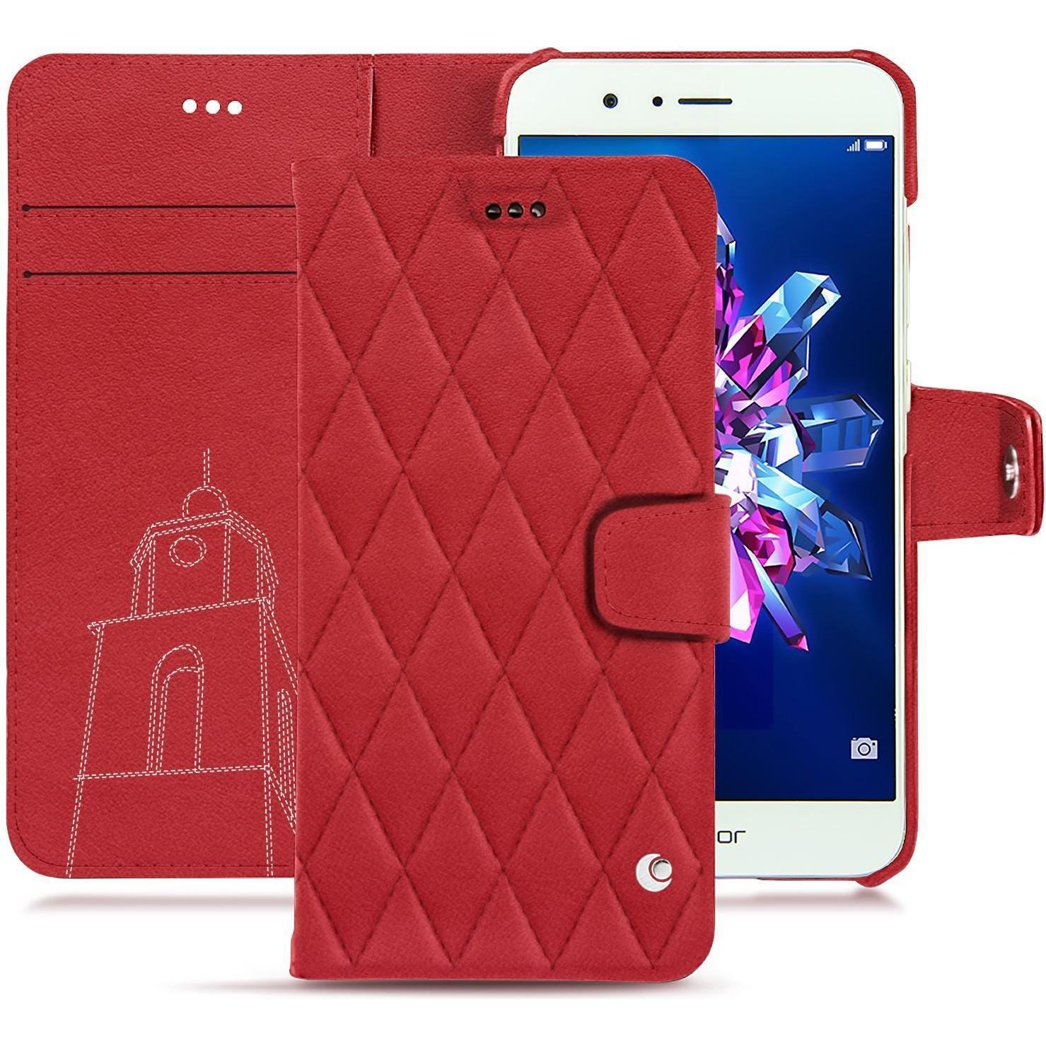 Noreve Lederschutzhülle Wallet (Honor 8 Pro), Smartphone Hülle, Rot
