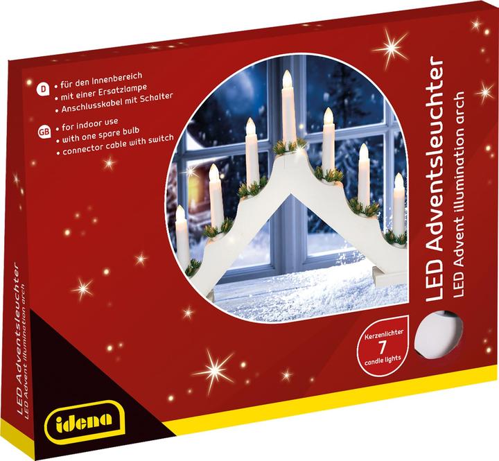 Actual product image Idena Advent chandelier LED decorative light white (55 cm, 1 x)