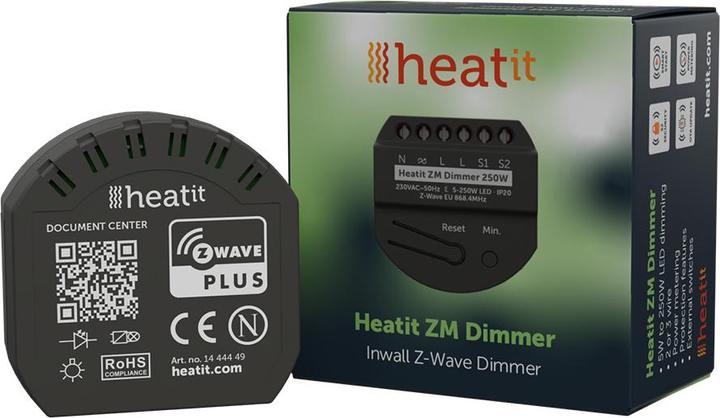 Produktbild Heatit Controls - 250W Z-Wave+ 800 ZM Dimmer Modul (Dimmaktor)
