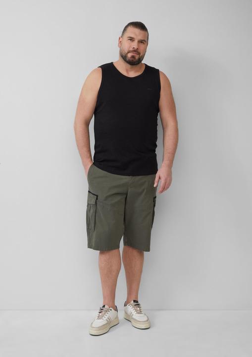 Produktbild S.Oliver T-Shirt Tanktop mit Flammgarnstruktur und Logo (3XL)