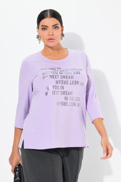 Produktbild Ulla Popken Shirt, Schriftmotiv, Classic, Rundhals, 3/4-Arm (46, 48)