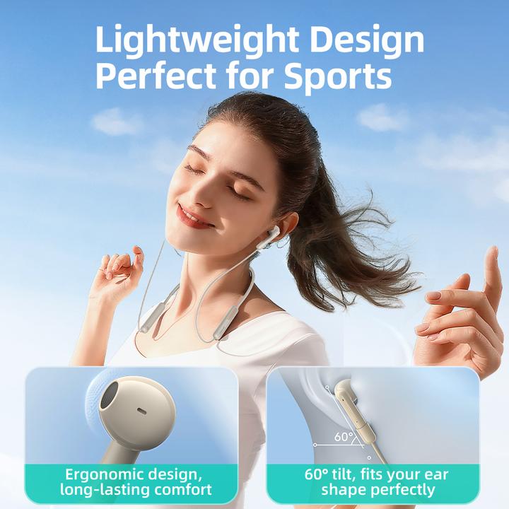 Produktbild Joyroom Magnetic Wireless Neckband Headphones, JR-DS1, (White) (Kabellos)