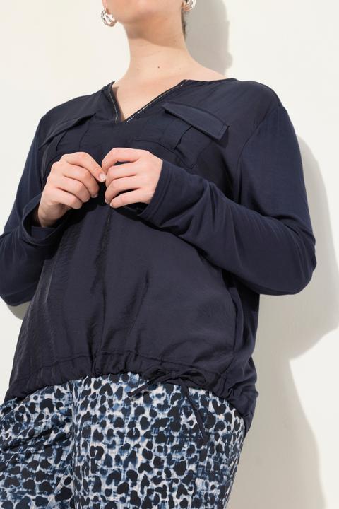 Produktbild Ulla Popken Blusenshirt, Ziersteine, Tunika-Ausschnitt, Langarm (42, 44)