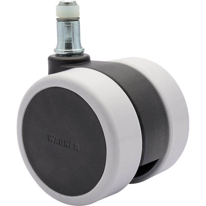 Actual product image Wagner System Castor set for swivel chairs, wheel width 57 mm, Ø 60 mm, TPR.