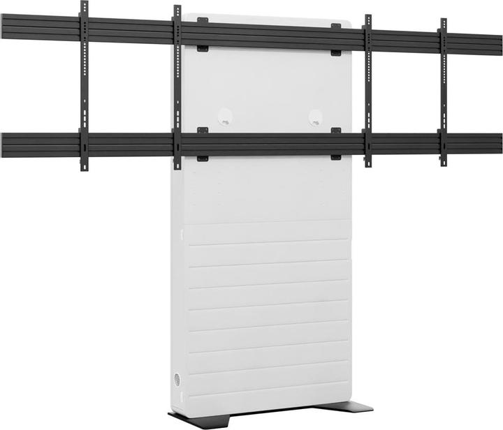 Produktbild Hagor Medienm?bel 900x800mm wei?/sch 2x75kg/2x65-75"/freistehend (75 kg)