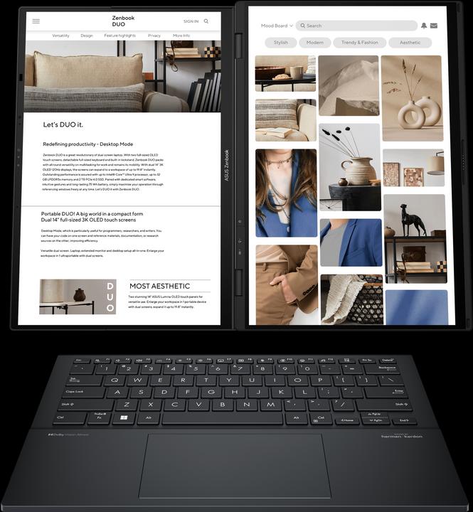 Image du produit ASUS Zenbook Duo OLED (14", Intel Core Ultra 9 185H, 32 Go, 1000 Go, DE)