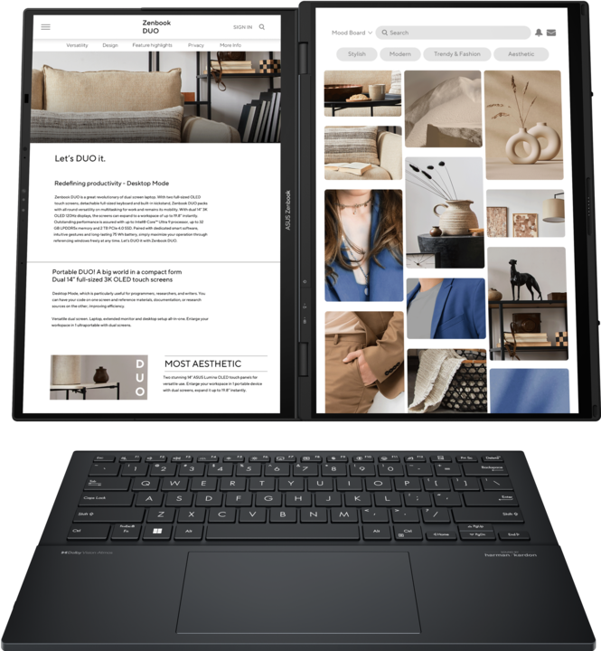 Produktbild ASUS Zenbook Duo OLED (14", Intel Core Ultra 9 185H, 32 GB, 1000 GB, DE)