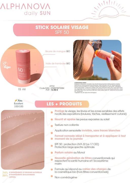 Immagine prodotto Alphanova Bagliore del sole (Spray solare, SPF 50, 17 ml)
