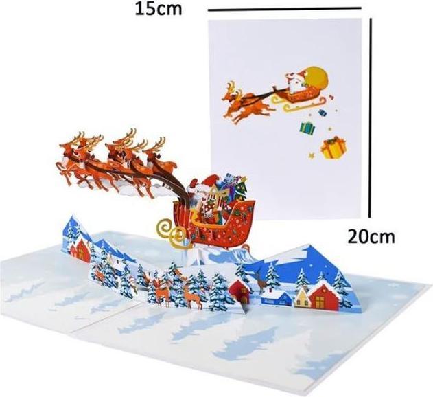 Produktbild MU Classic Saluts Series 3D Pop-Up Weihnachtskarte (1 Stk.)