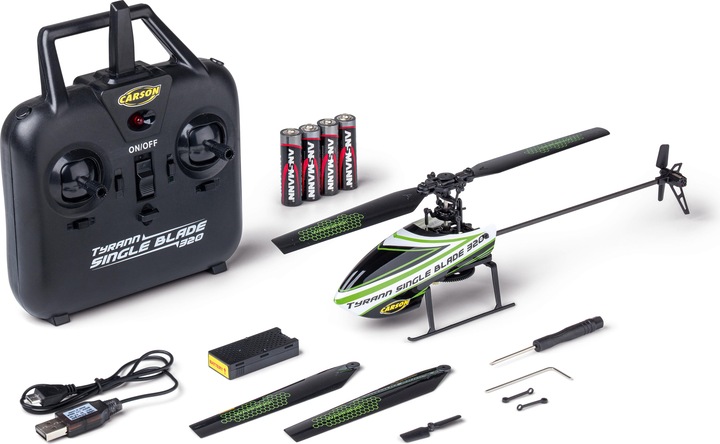 Produktbild Carson Modellsport Tyrann Single Blade 320 2.4G 100%RTF grü RC Hubschrauber RtF