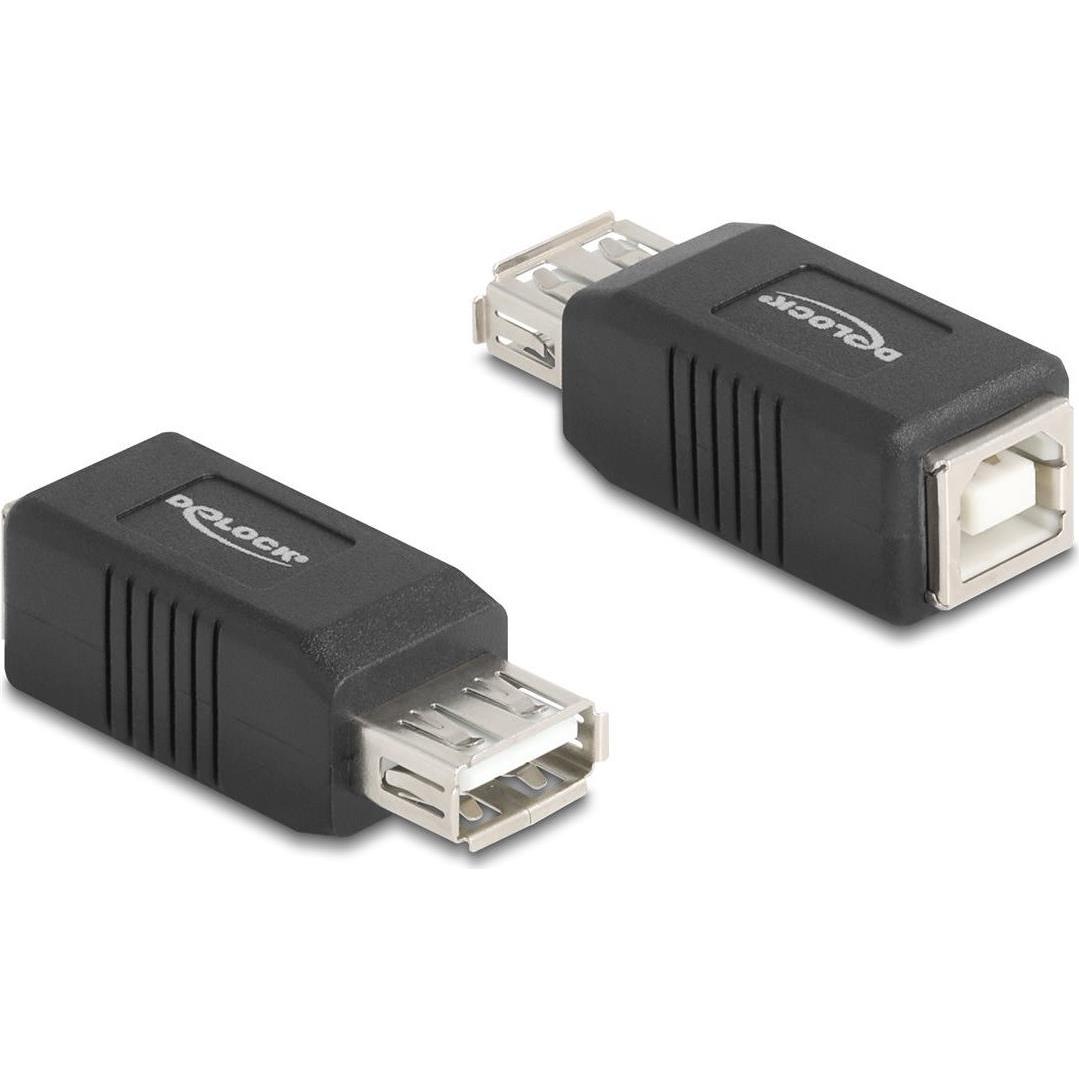 Delock USB 2.0 Adapter USB Typ-A Buchse zu USB Typ-B Buchse (USB 2.0), USB Kabel