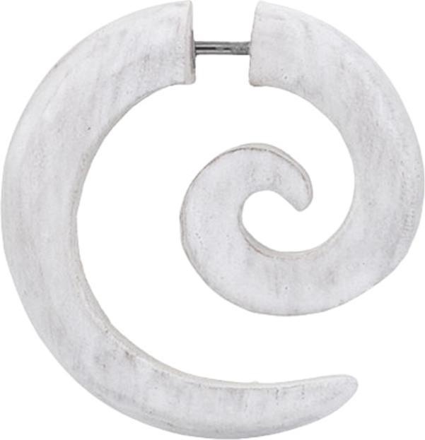 Image du produit Star Piercing Fake Spirale weiss gewaschen aus Sawo Holz (sans laiton, Organique)