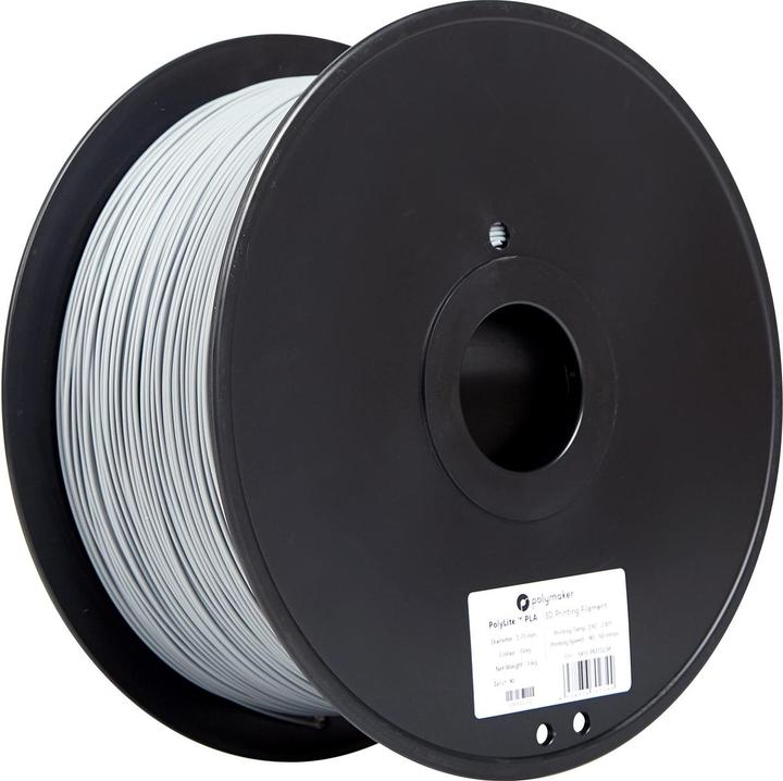 Produktbild Polymaker PolyLite PLA Grey 1.75mm 3kg (PLA, 1.75 mm, 3000 g)