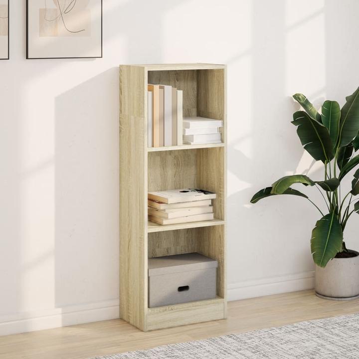Produktbild vidaXL Bücherregal Bücherschrank Standregal Büroregal Sonoma-Eiche Holzwerkstoff (40 x 24 x 109 cm)