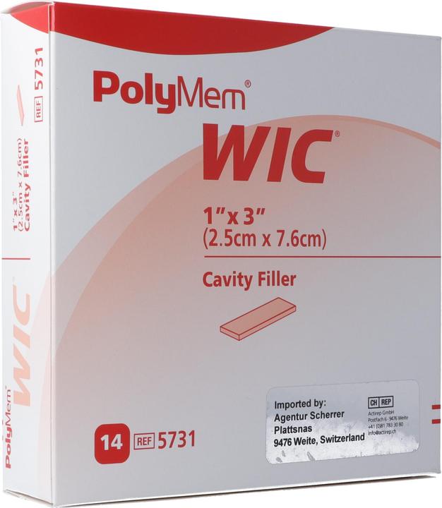Produktbild DQB X POLYMEM WIC Wundfüller 2.5x7.6cm steril, 14 Stück
