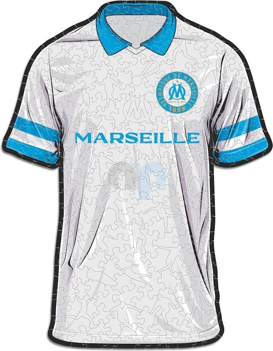 Produktbild Iconic Olympique Marseille - Trikot - Holz Puzzle Grösse L (500 Teile) (500 Teile)